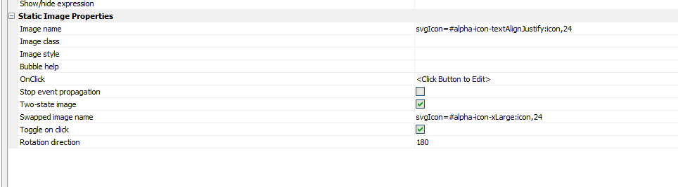 Static Image Properties